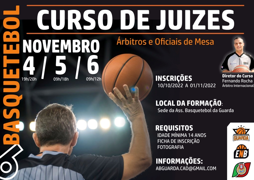 OPORTUNIDADE – Curso de Formação de Árbitros de Basquete